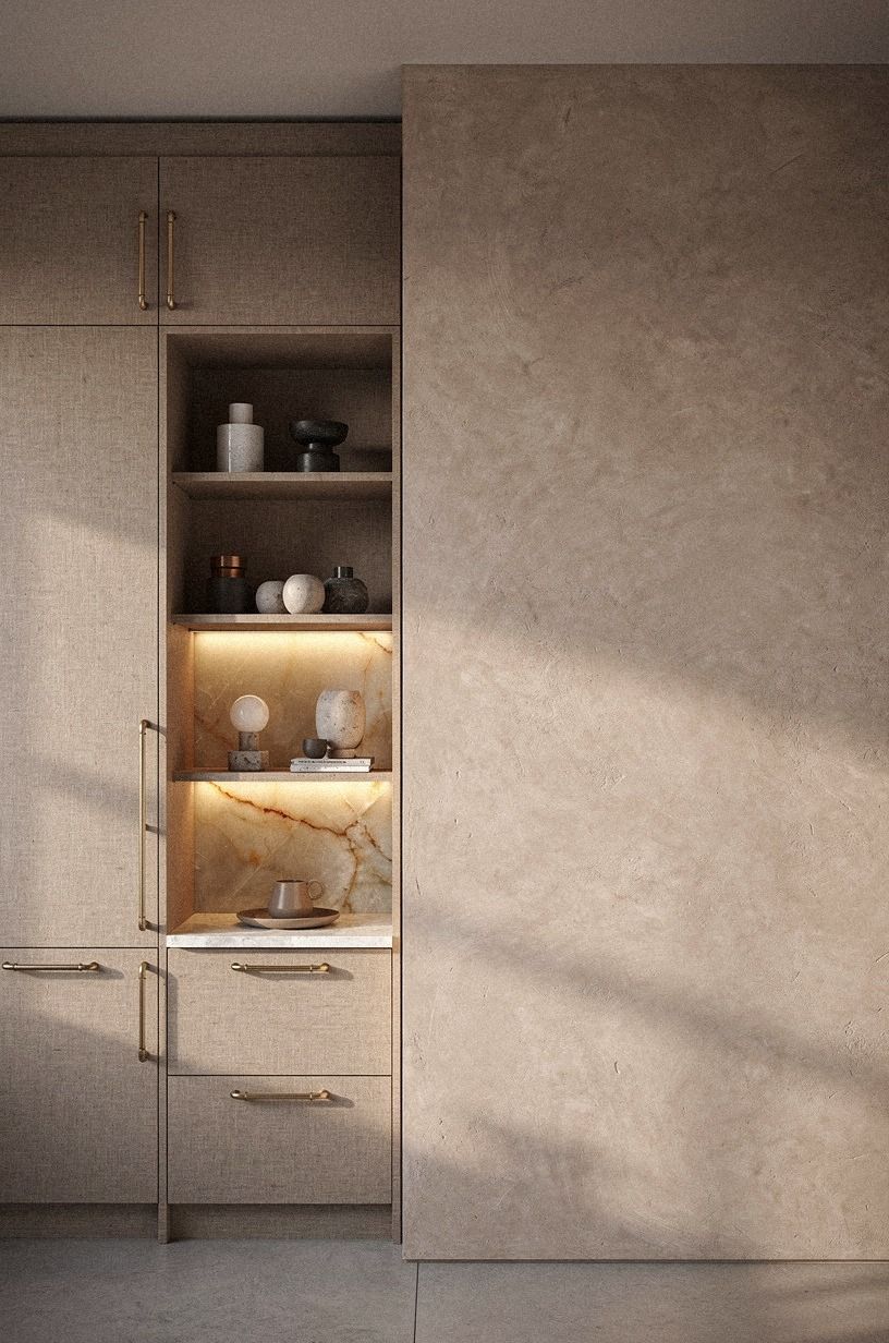 Run pantry towers to the ceiling
