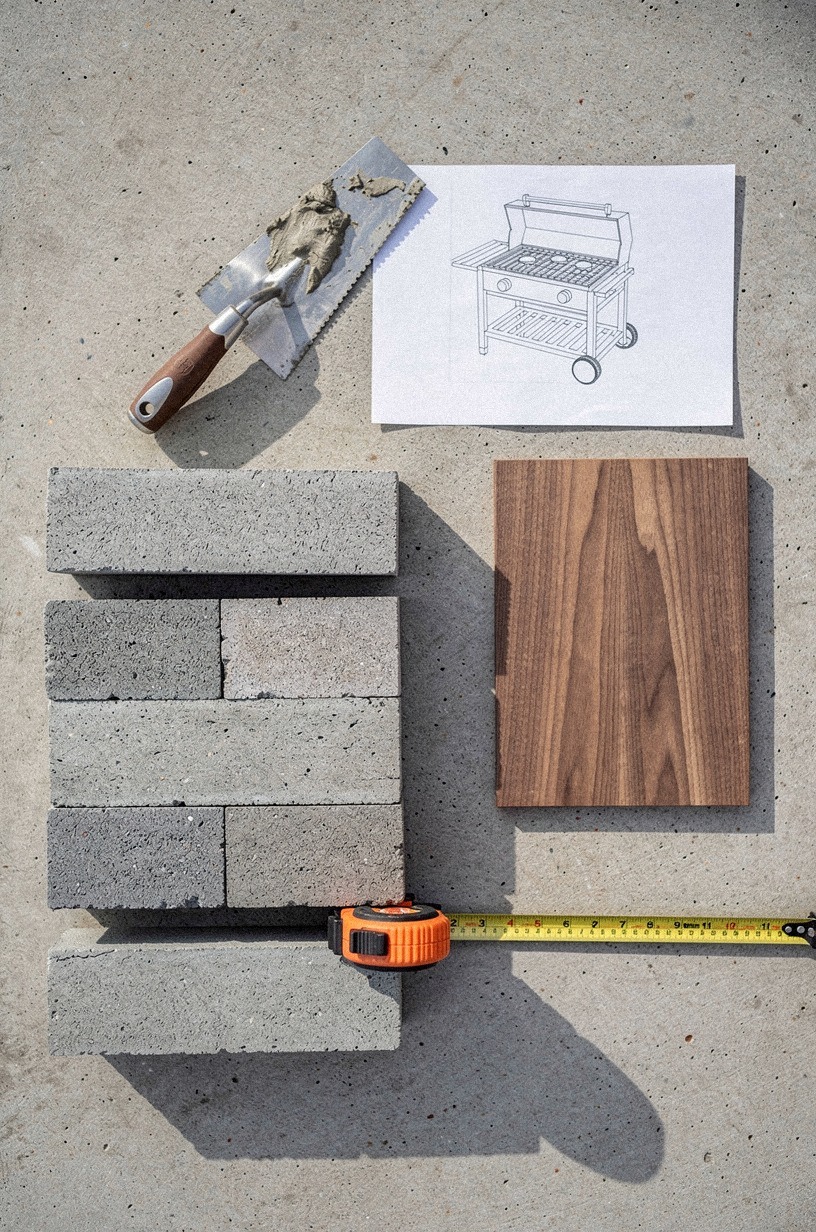 Build a cinder block base for counters