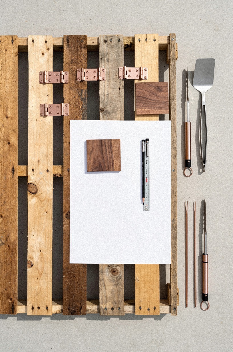 Frame a pallet cabinet wall for storage