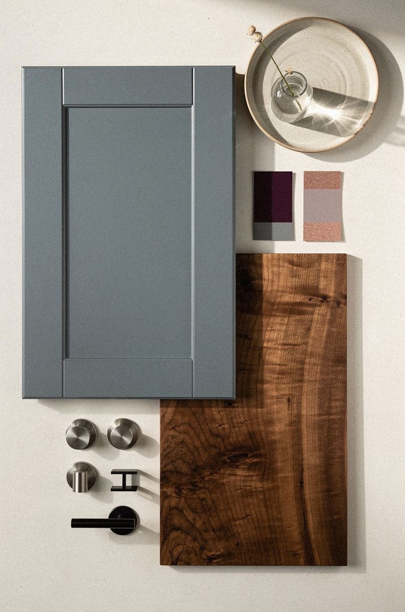I Painted One Door Smoky Blue