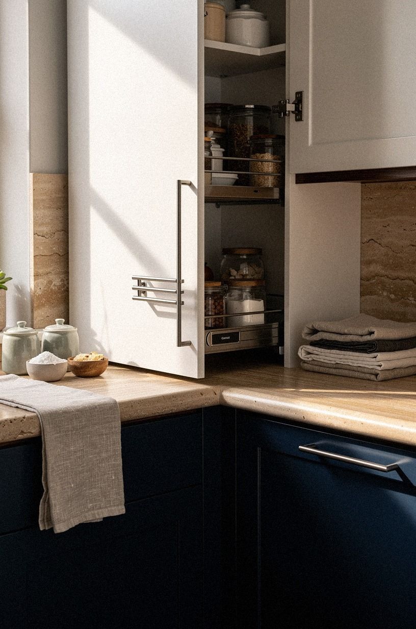 Hang small rails on the inside door