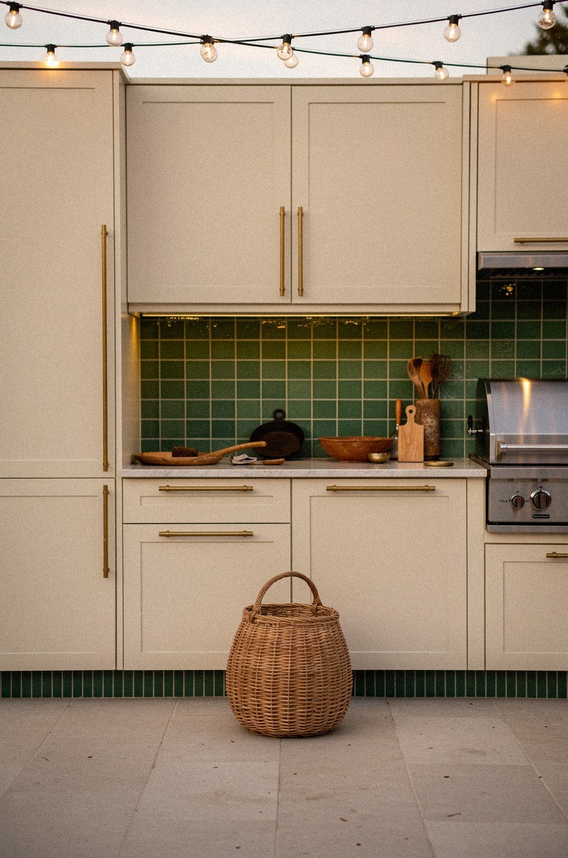Run one utility chase behind cabinets