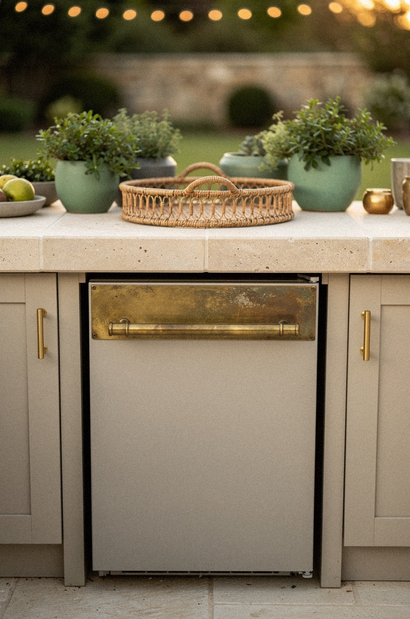 Tuck the fridge under a shaded ledge