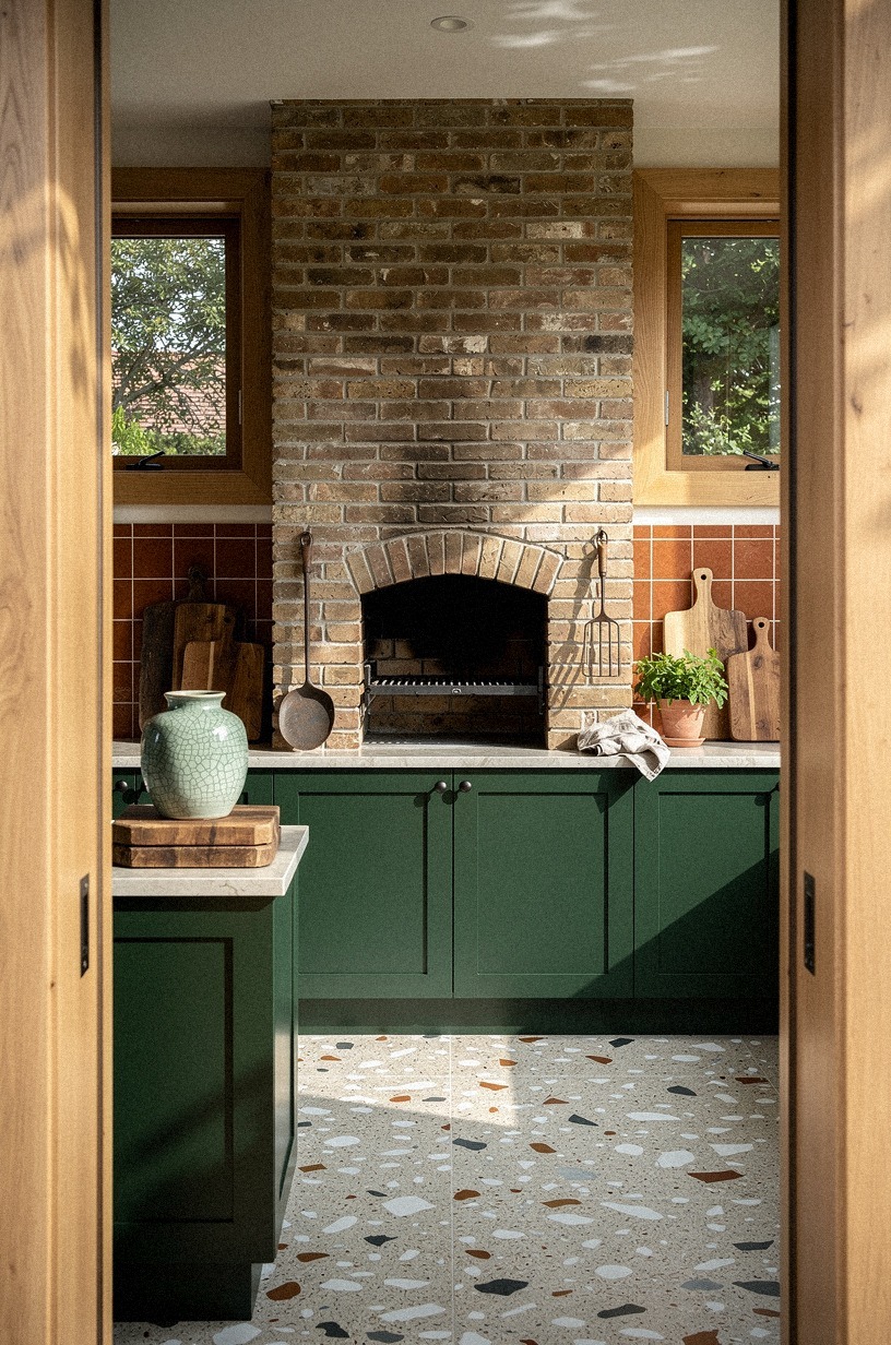 Hang iron tools beside the oven opening