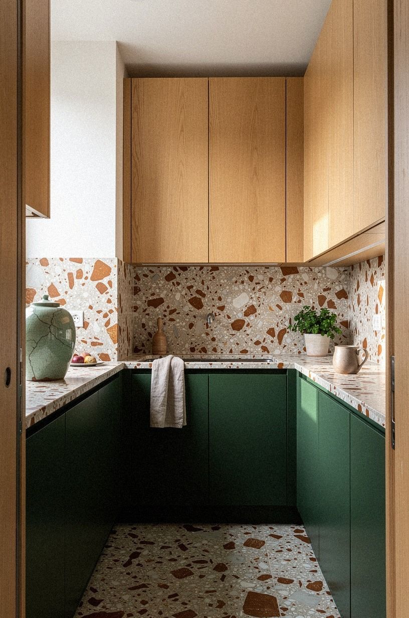 Choose slab fronts versus shaker for a calmer corridor
