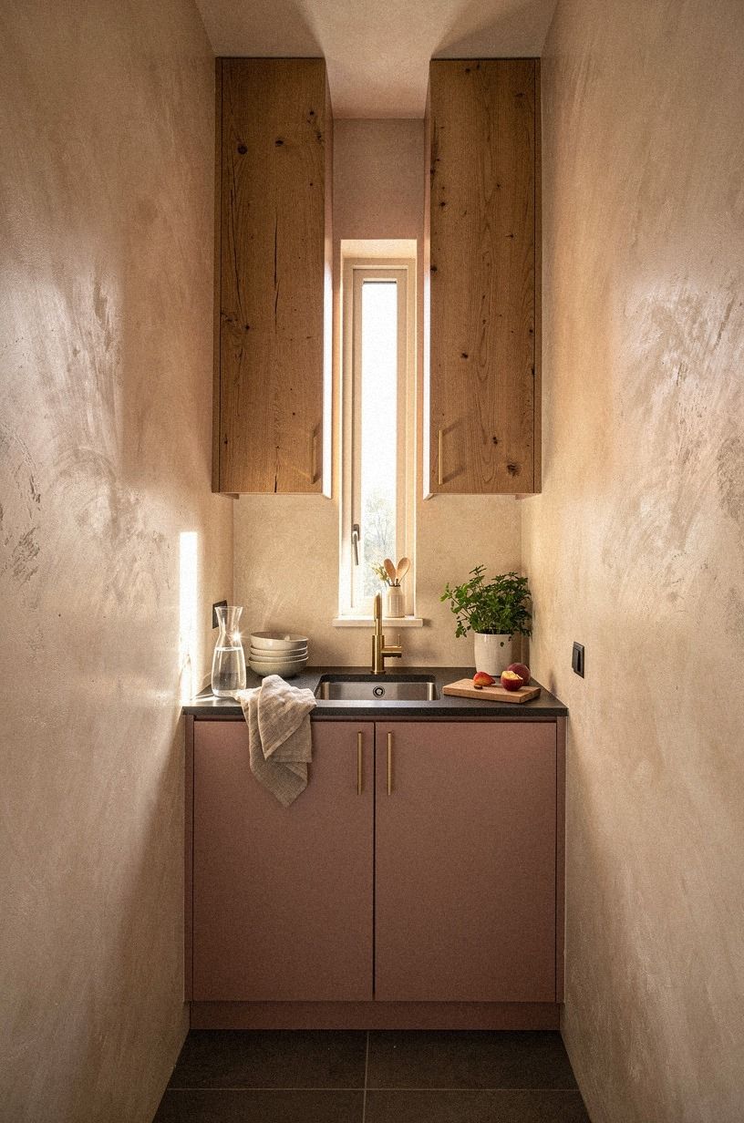 Frame the sink with symmetrical cabinet towers