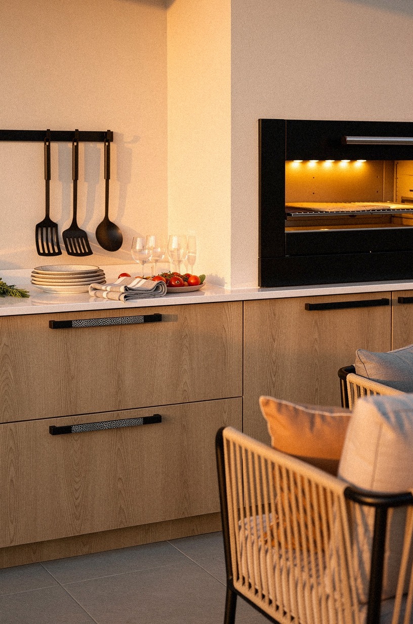 Add undercap lights to the pizza oven