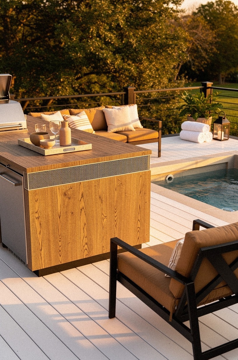 Build a raised deck for cooking and soaking