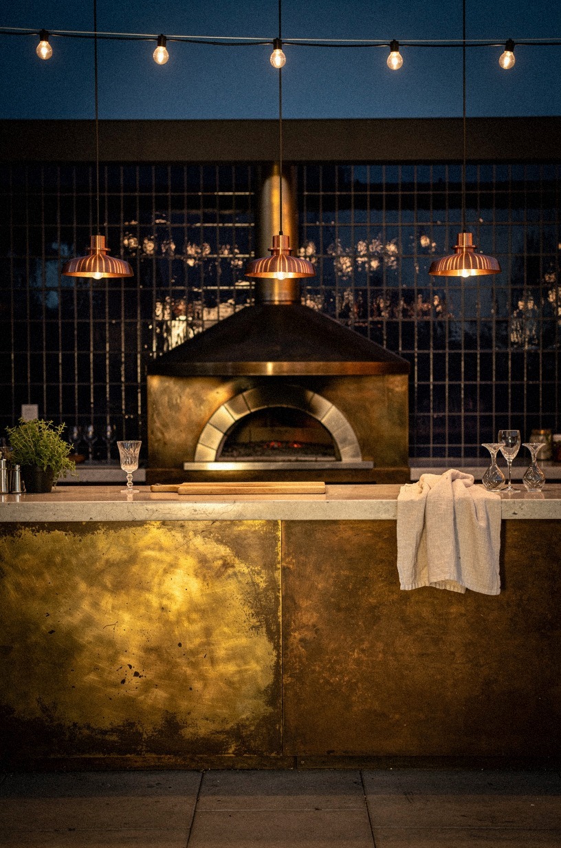 Build a wood-fired oven beside the cocktail bar