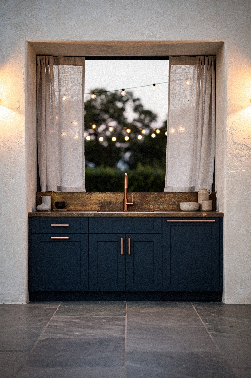 Extend bluestone counters through the pass window