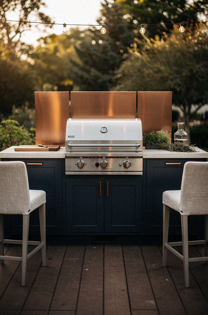 Install a stainless sink beside the prep zone