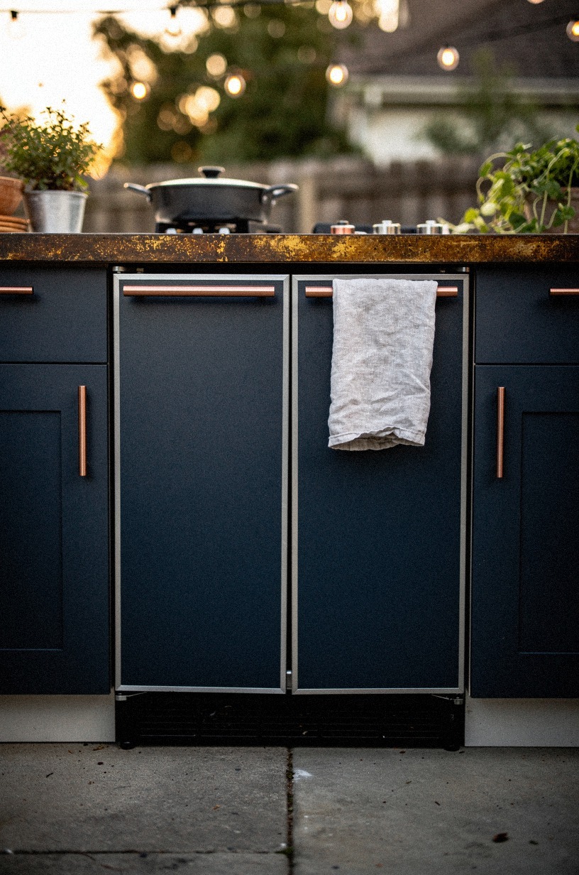 Wrap counters around a compact fridge