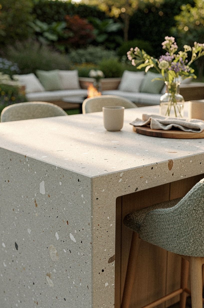 Turn the bar side toward garden seating