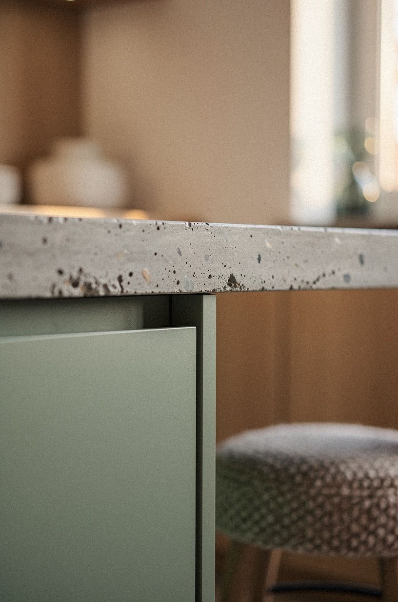 Run green cabinets to the ceiling