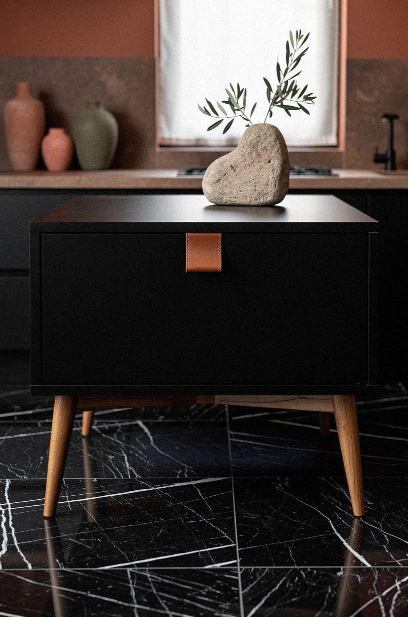 I added mid century tapered wood legs