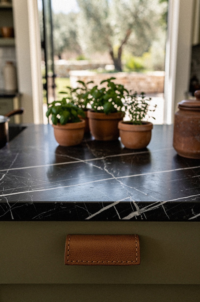 Set a herb sink beside the doorway