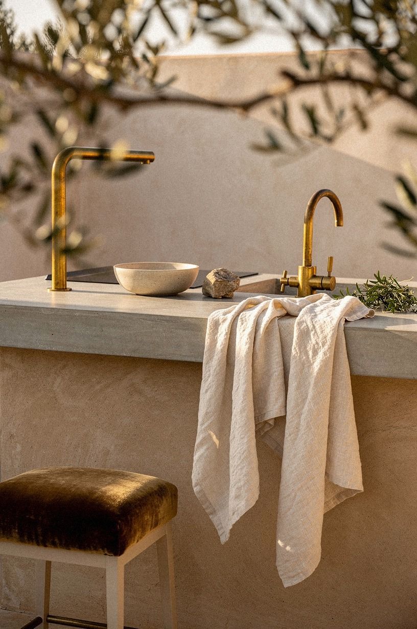 Pour a weatherproof counter for open-air prep