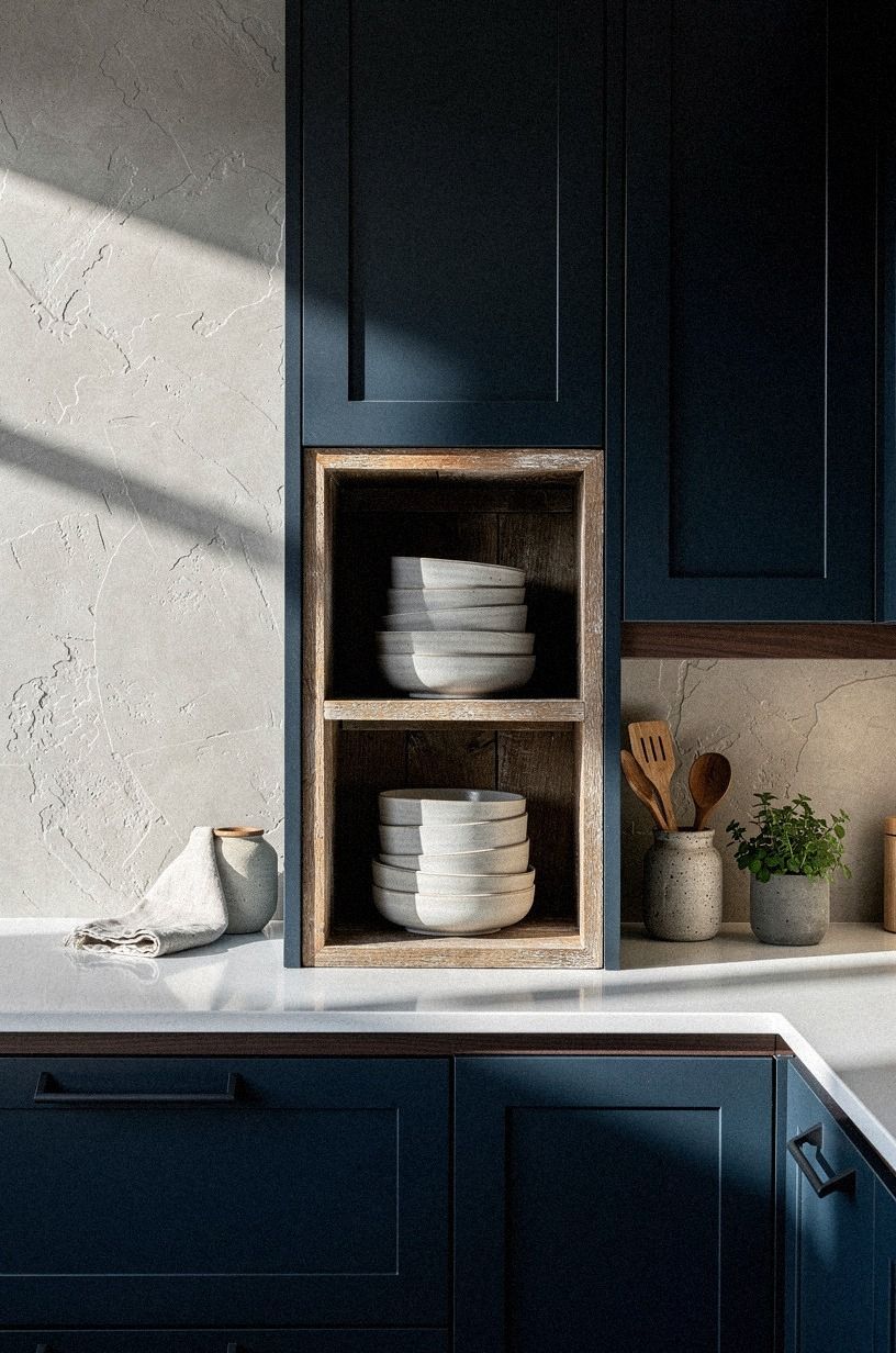 Leave one open cubby for serving bowls