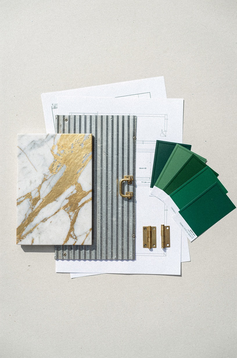 Use corrugated metal for weatherproof doors