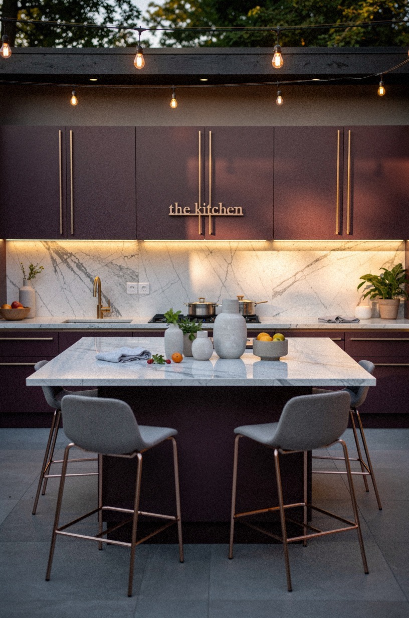 Instead of marble, try Carrara marble with subtle grey veining for the quiet read