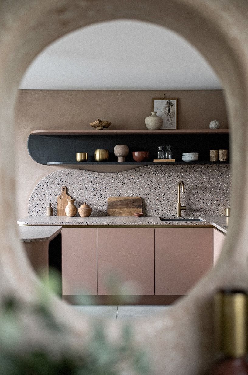 let the open shelves carry the second color