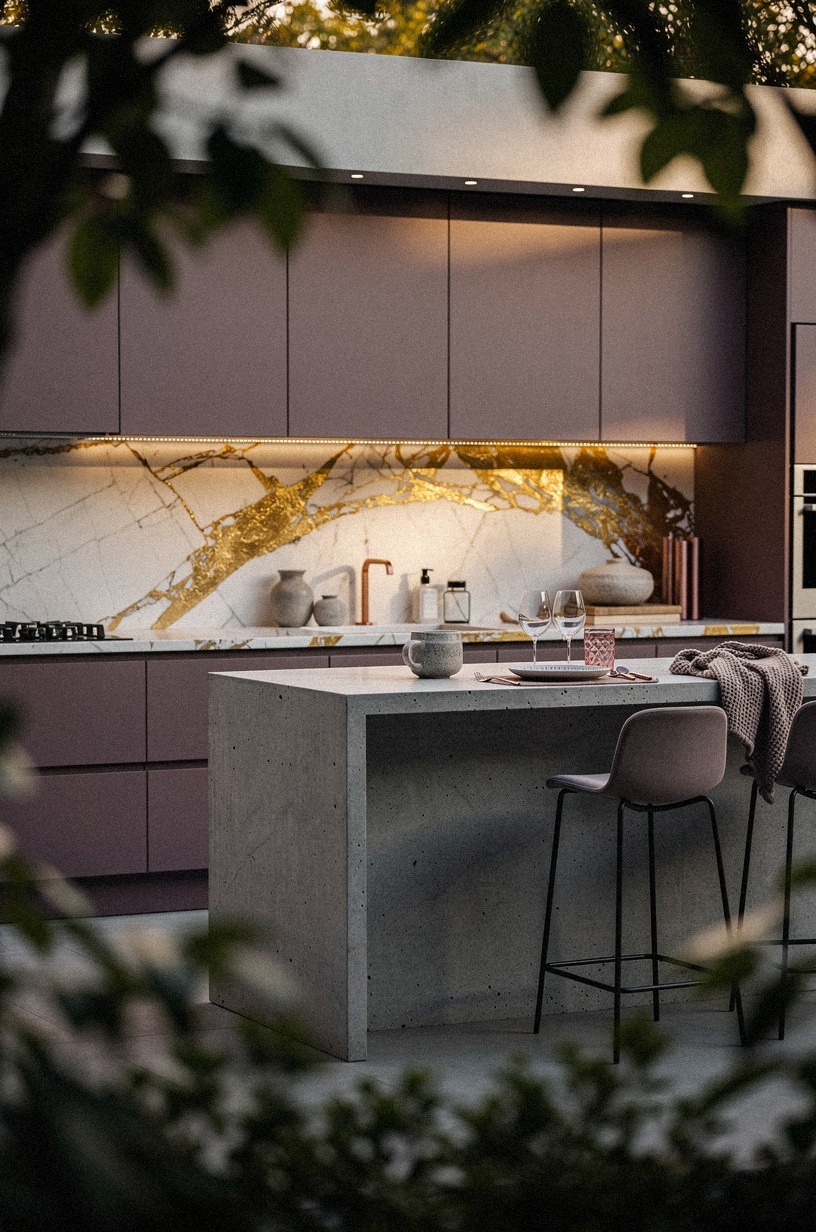 pour a concrete counter at standard 36 in