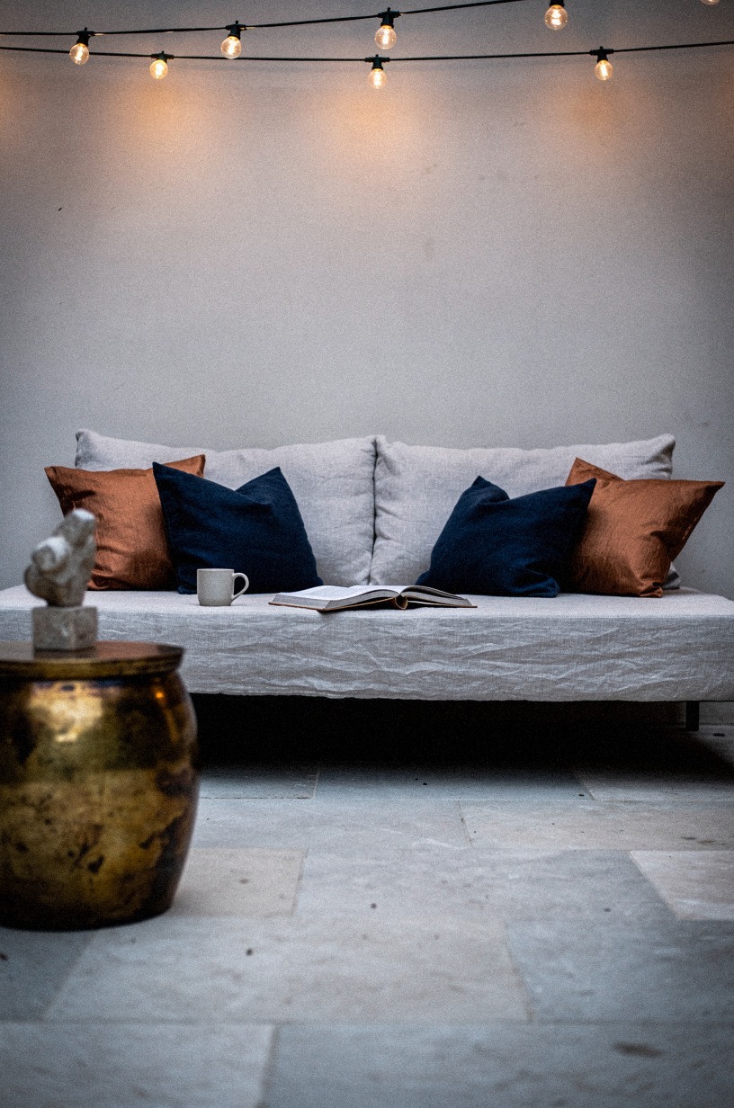 Float a daybed on the patio for afternoon lounging