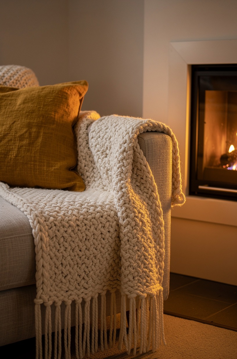 The throw blanket as color anchor