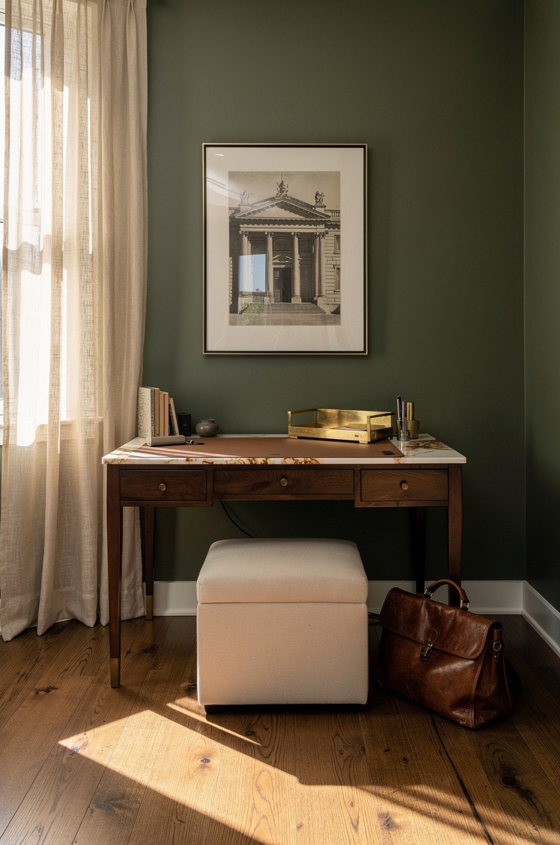 add a small ottoman or footrest under the desk