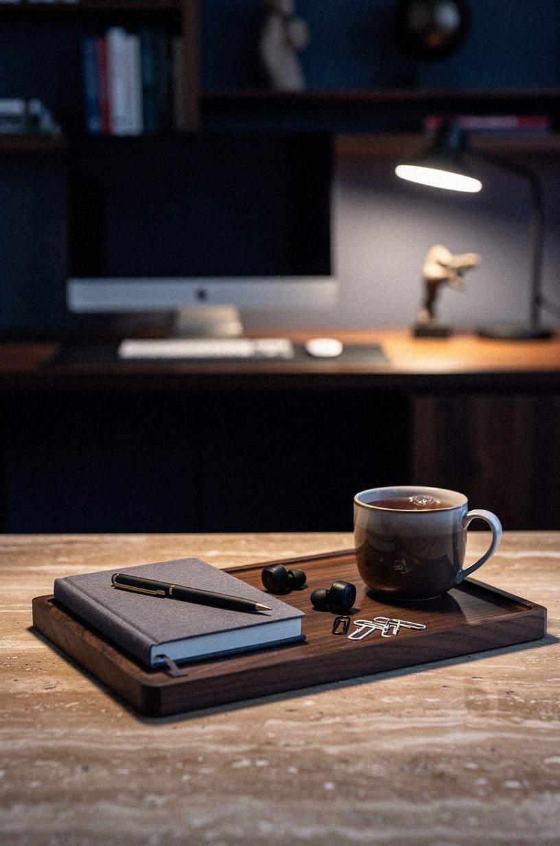 add a small tray for the daily essentials
