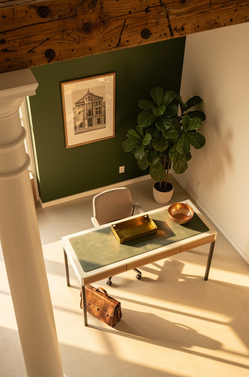 bring in one oversized plant that thrives on neglect