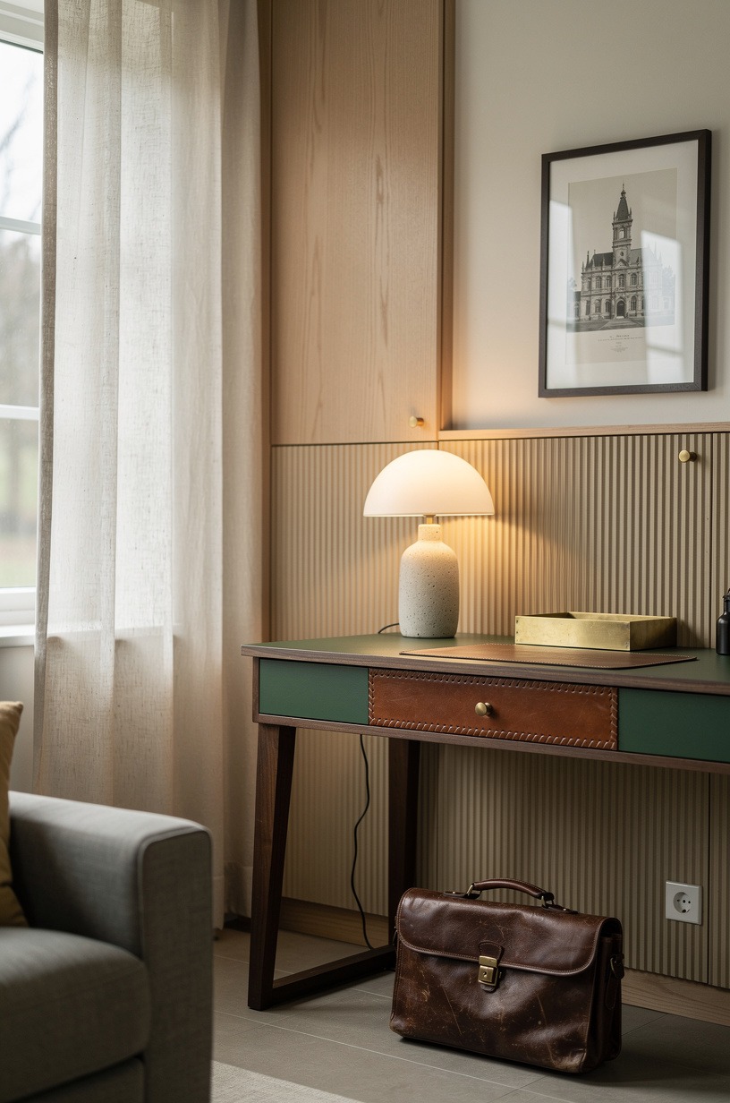 choose a desk lamp with a ceramic or stone base