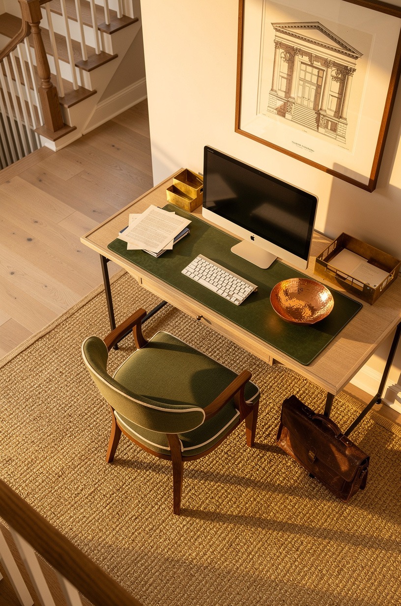 swap the desk chair for something with real materials