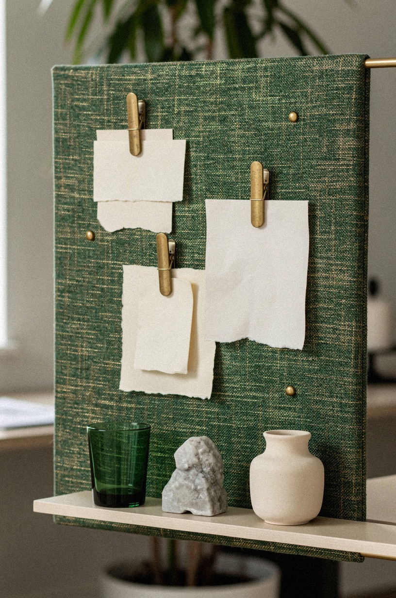 use a linen pinboard instead of a whiteboard