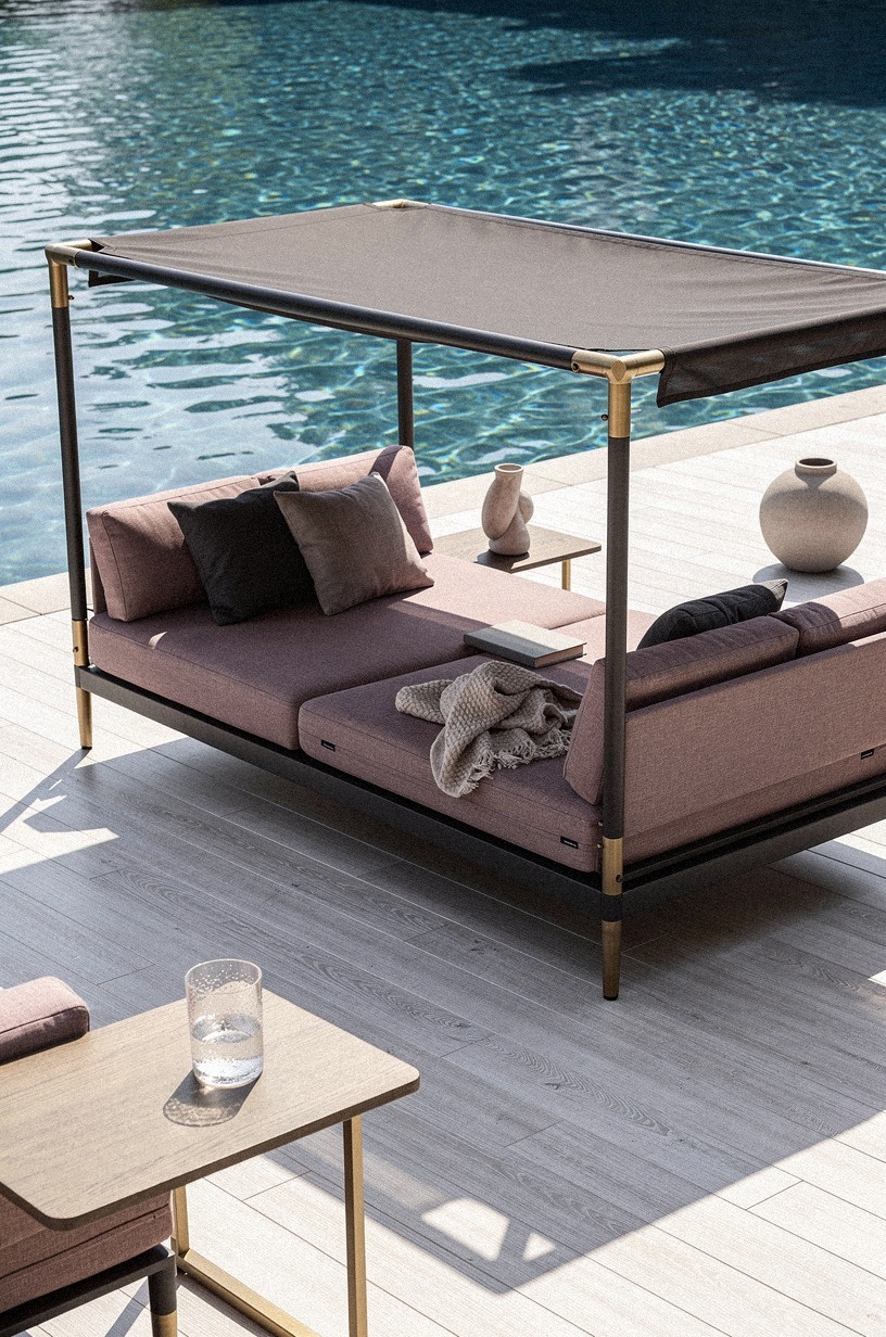 Float a daybed with a canopy frame