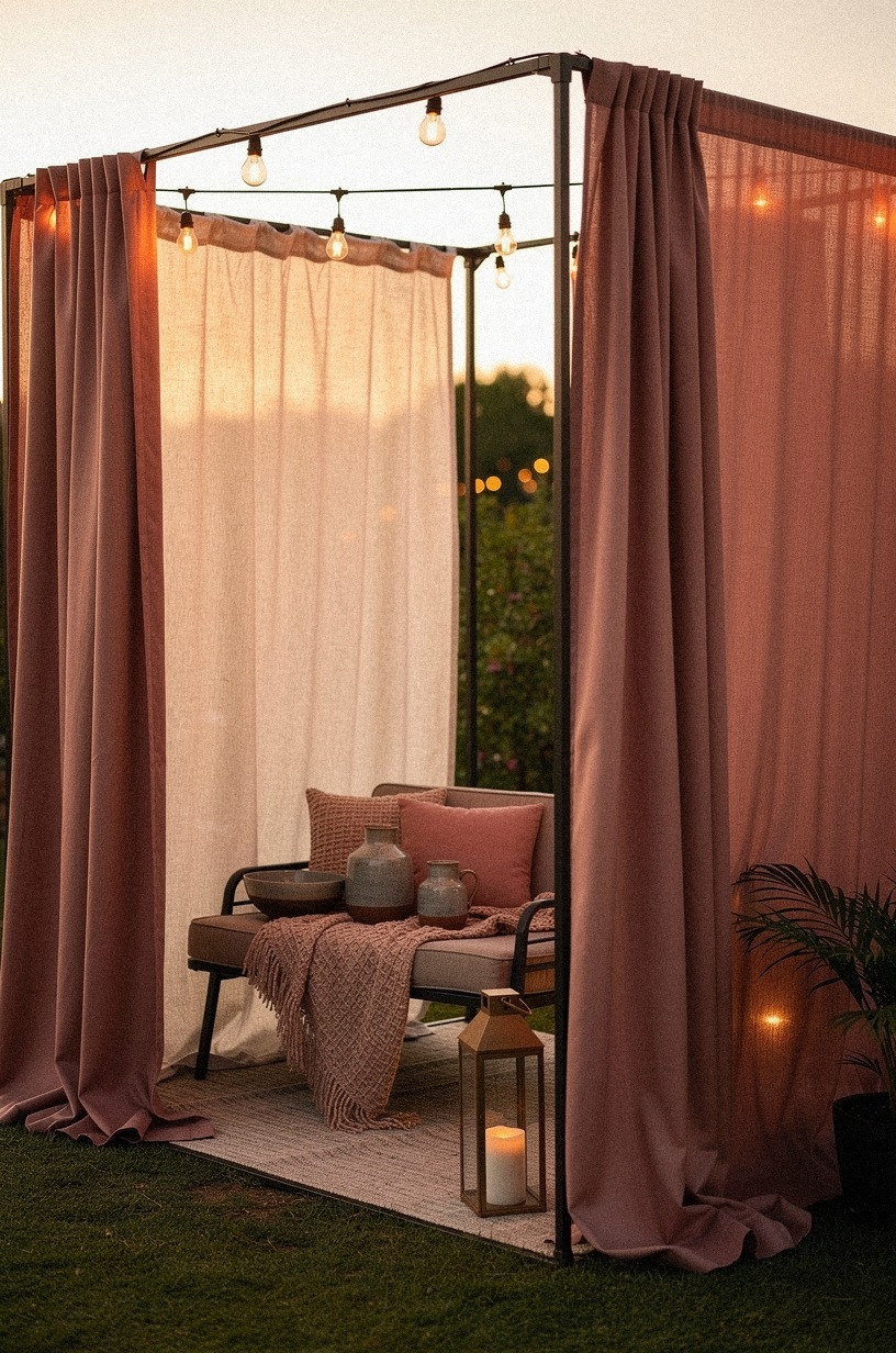 Use the Drape-and-Weigh trick for curtains