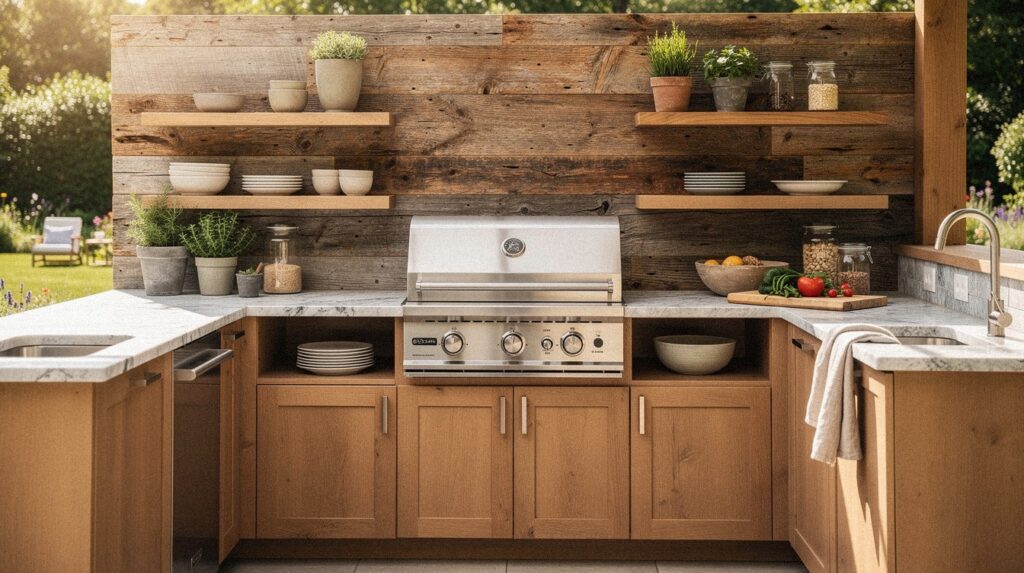 How to Build a Charming Cookout Space With Rustic Outdoor Kitchen Ideas
