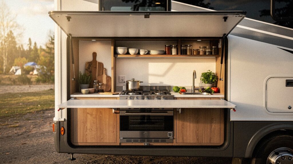 12 RV Outdoor Kitchen Ideas That Make Road Cooking Easier