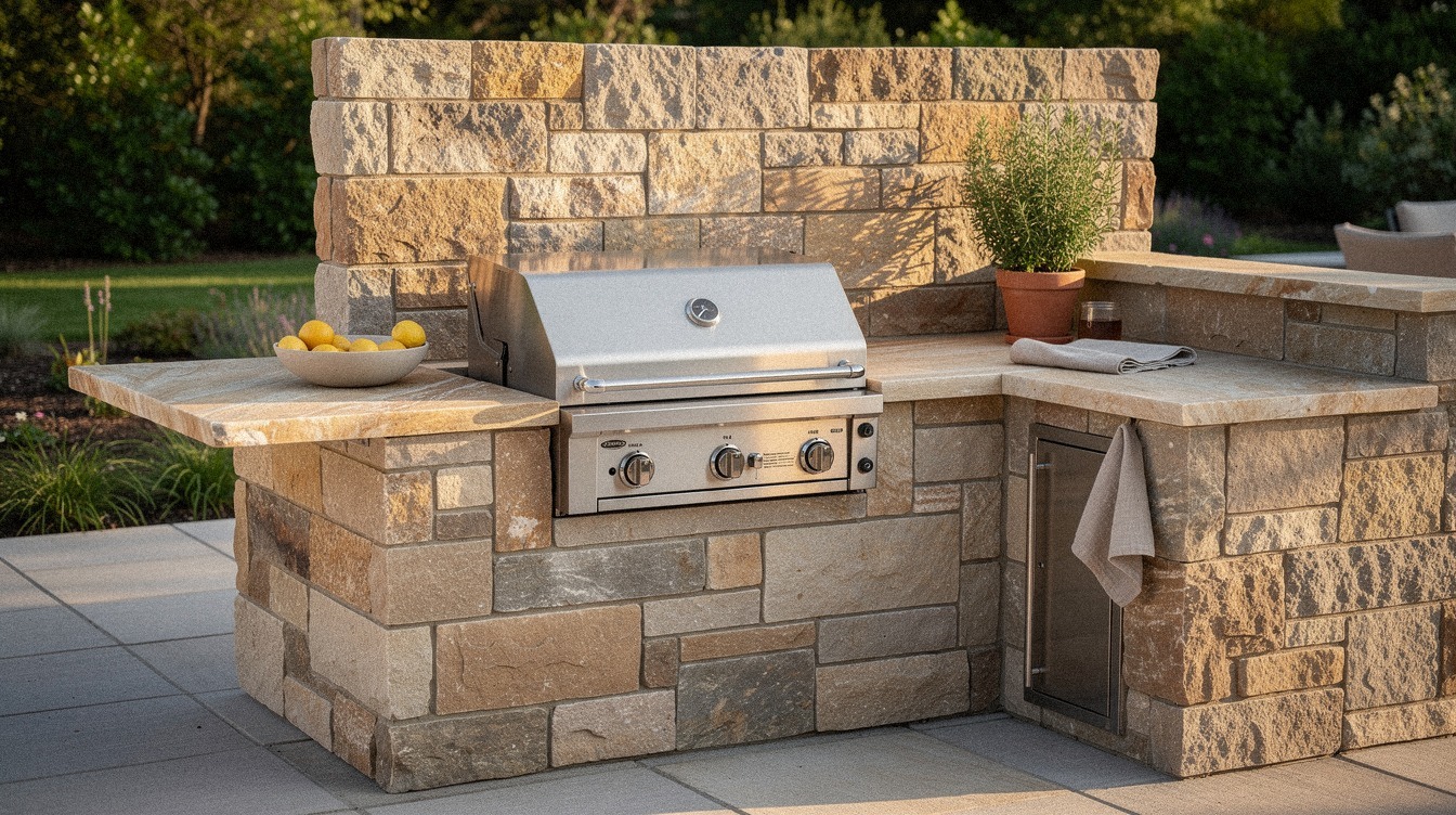 I Wanted Stone Outdoor Kitchen Ideas, This Rugged Look Finally Lasted
