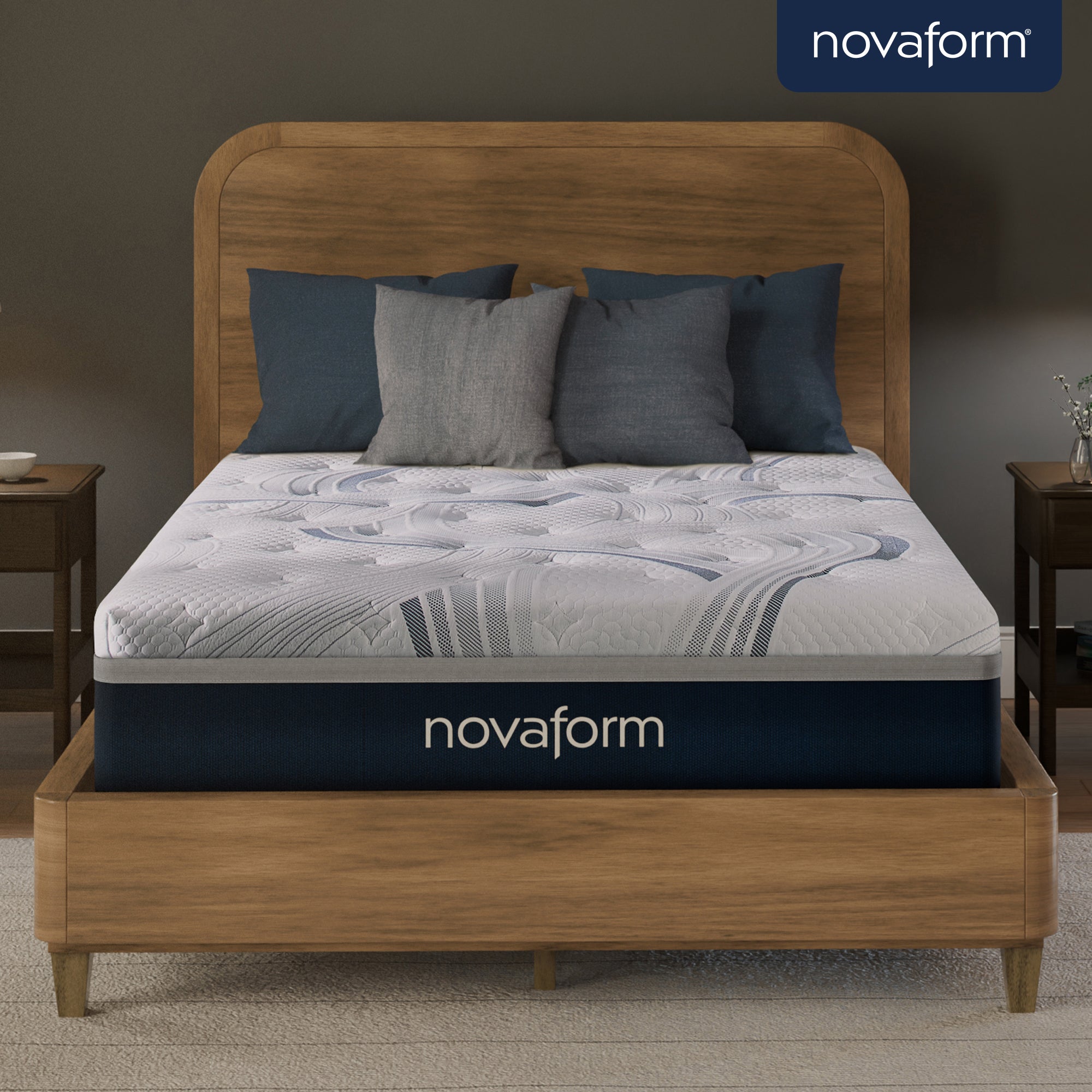 Novaform ComfortGrande mattress on a bed