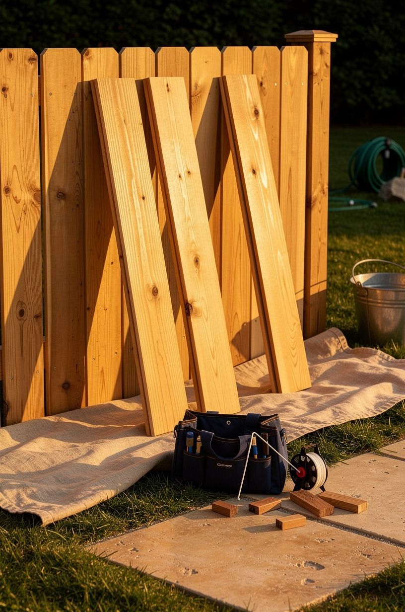 I chose six foot cedar for instant privacy
