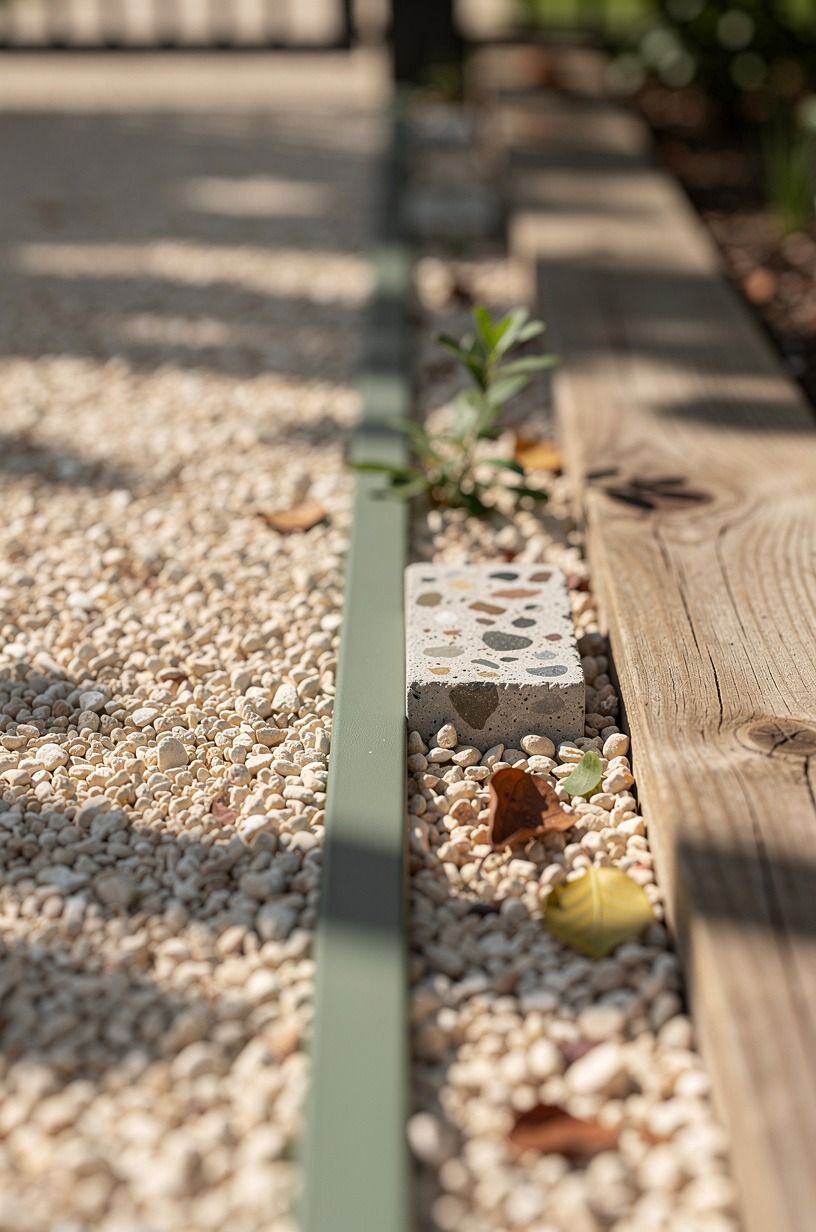 Added a pea gravel path to the gate