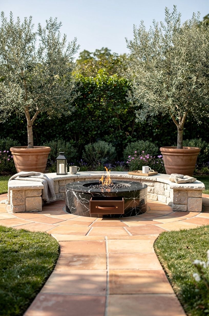 Set a fire pit beyond the dog path
