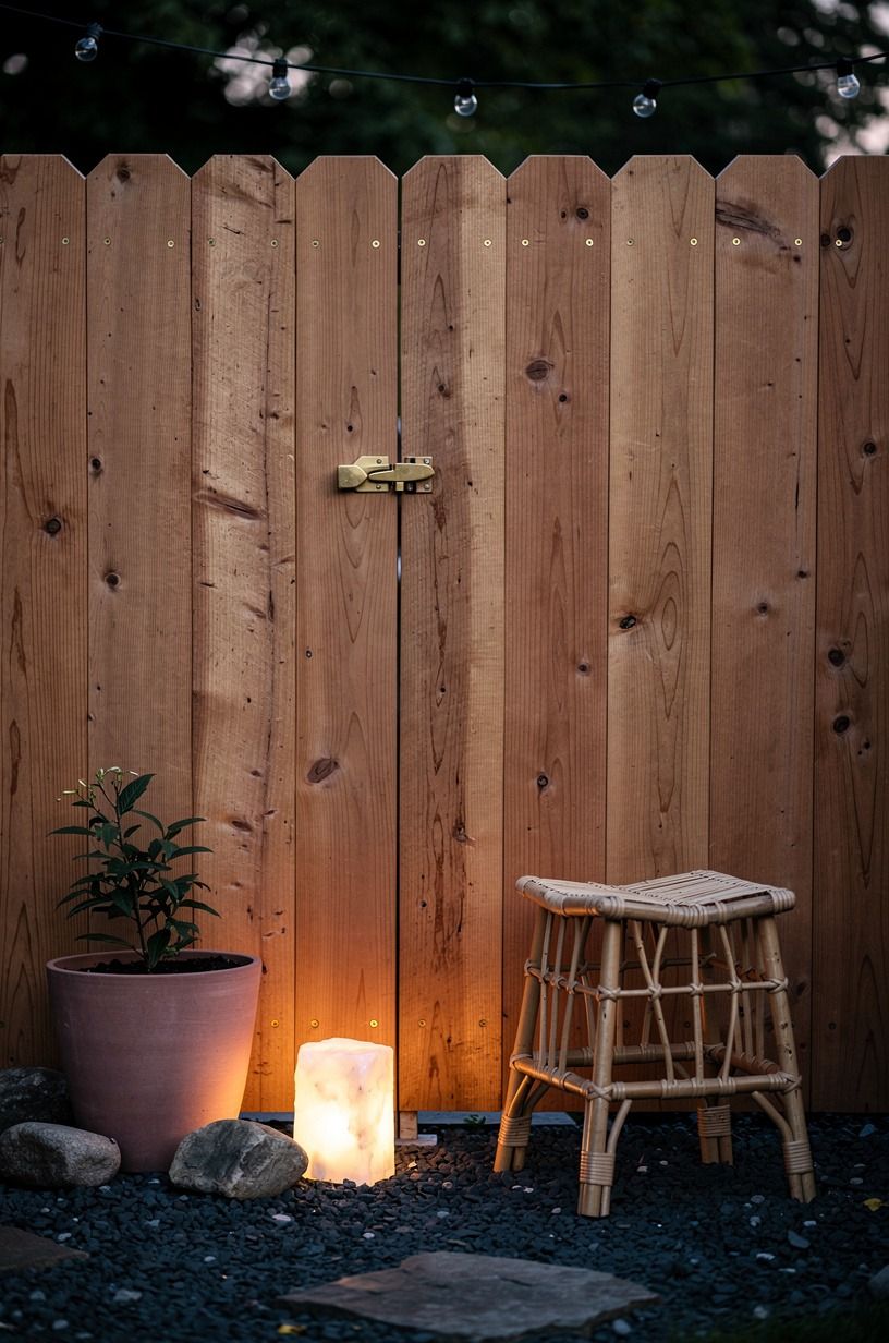 Build a privacy wall from cedar dog ears