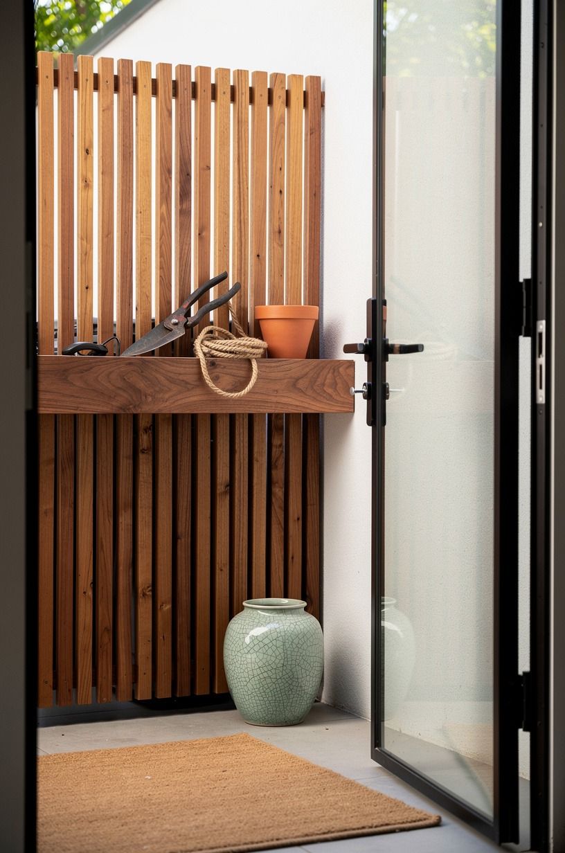 Screen the bins with cedar slats