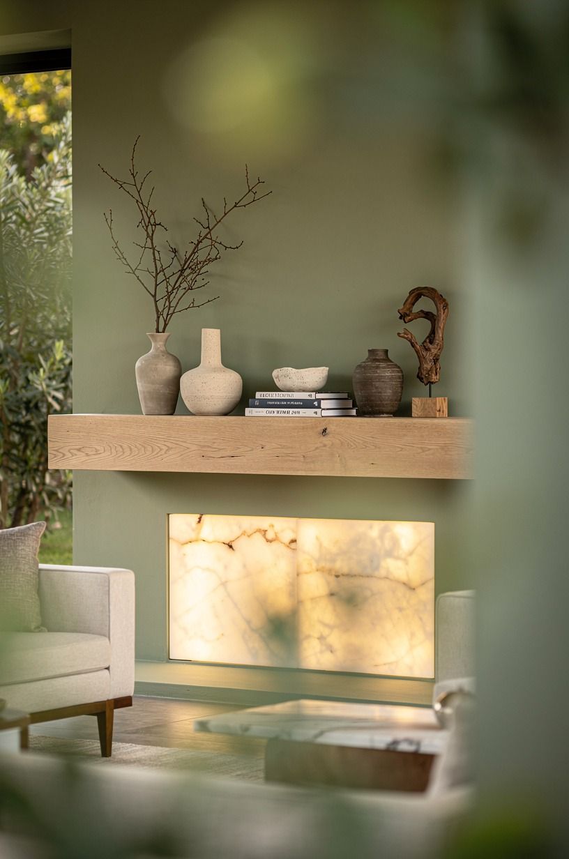 Add a low mantel that you’ll really use