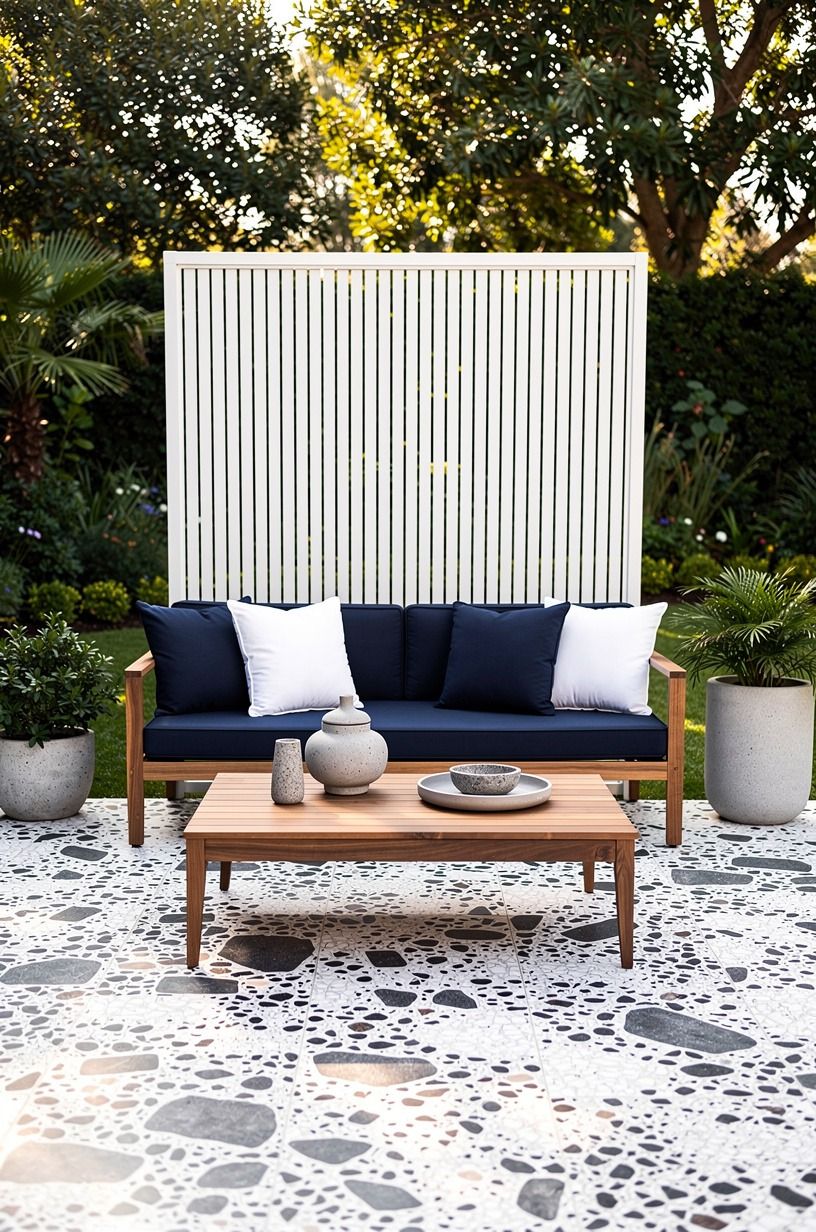 Float a freestanding screen instead of a full fence