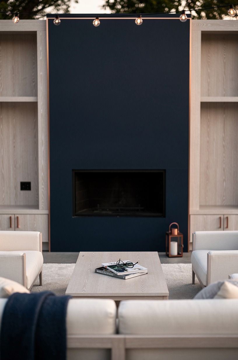 Make the fireplace wall a color block