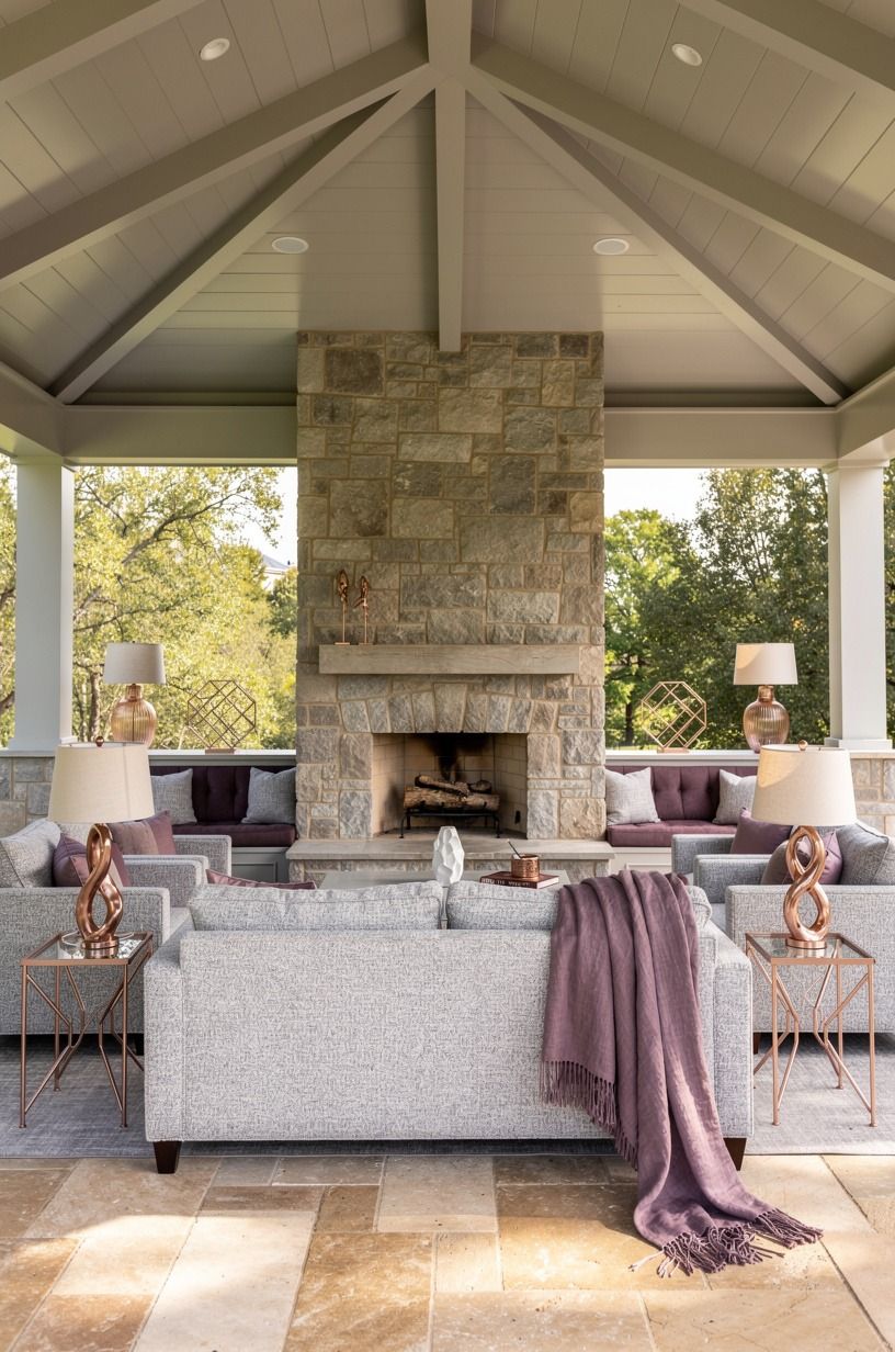 Paint the pavilion ceiling before adding decor