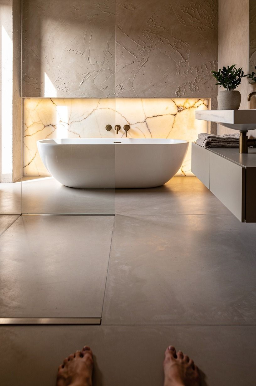 I Let The Floor Run Seamlessly Into The Shower